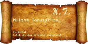 Multas Tonuzóba névjegykártya